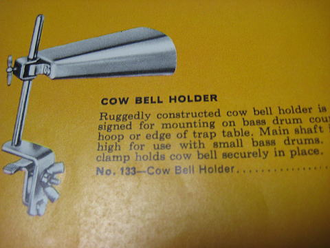 Ludwig '60 Cowbell & Holder 5 inch