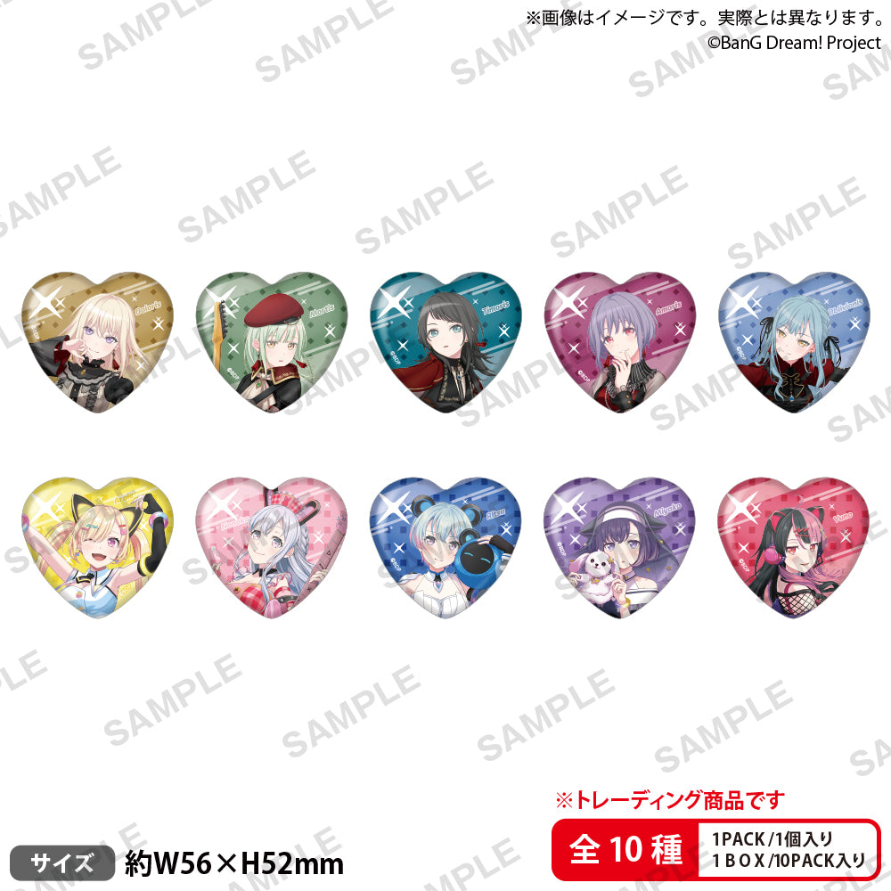 BanG Dream! トレーディングハート缶バッジ ~10th Anniversary style
