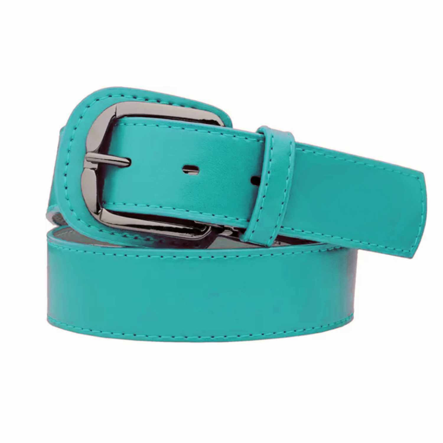 Pro Style Teal Baller Leather Belt