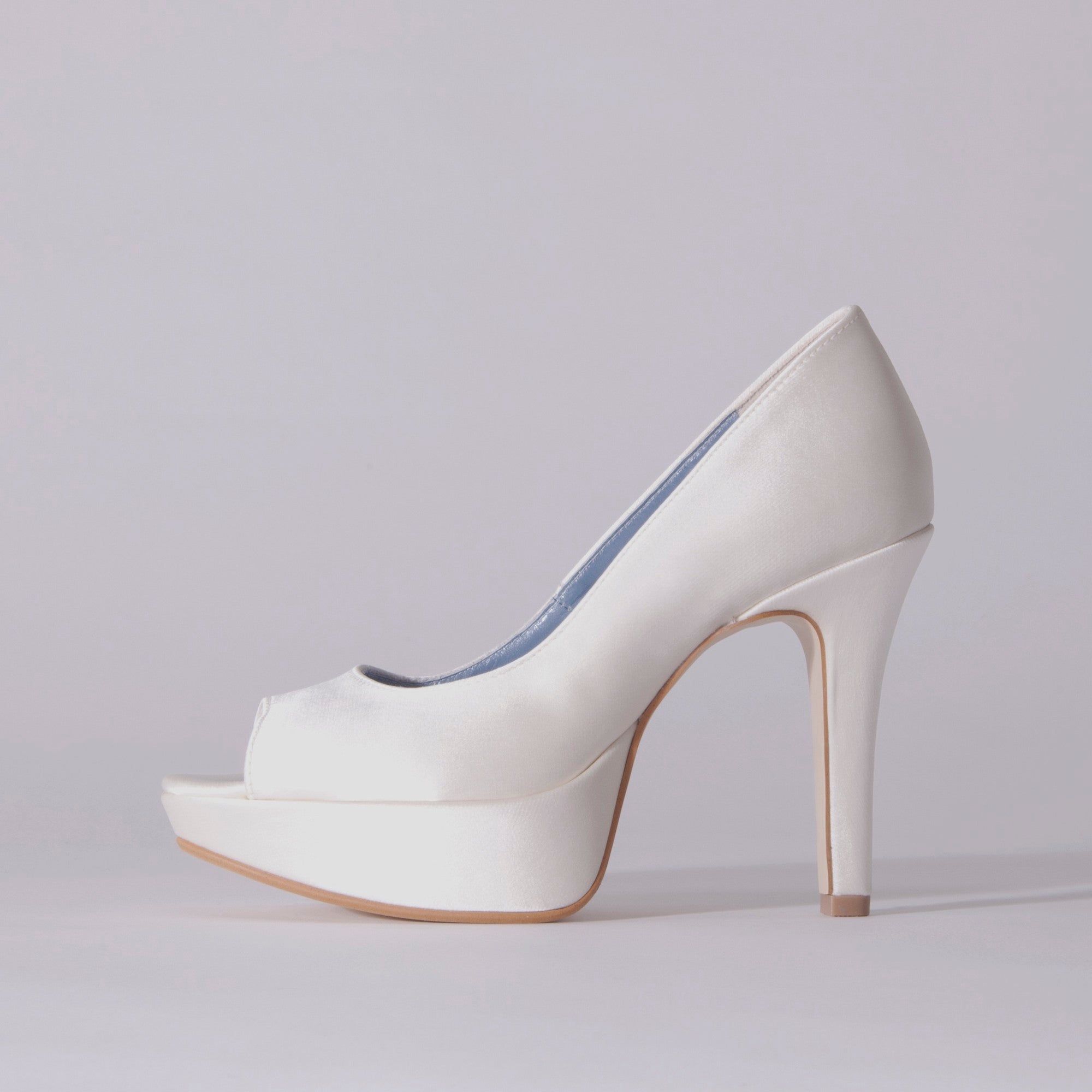 12cm Satin Open Toe / WH – BENIR