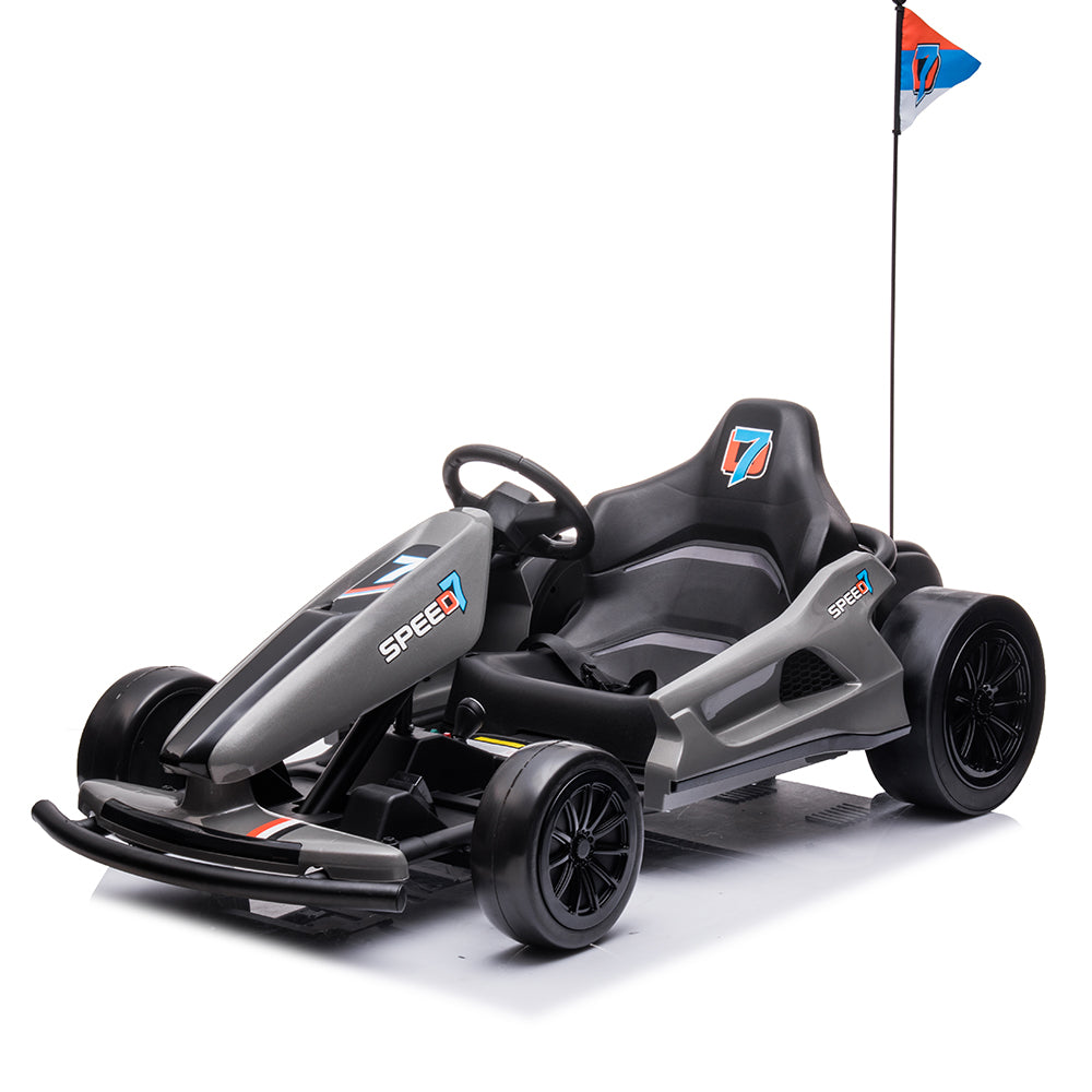 24V TREKCAR Kids Electric Go-Kart with DRIFT Function - Gray – Big