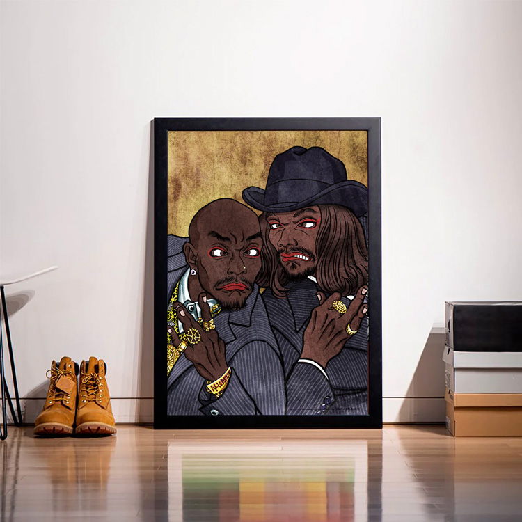 APPLEBUM 西海岸で最も成功したラッパー2人の浮世絵風グラフィックを