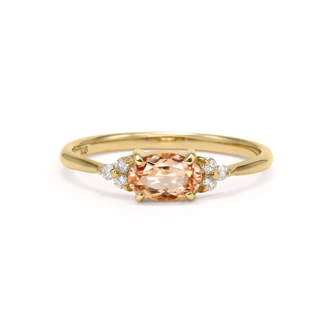 ビズー公式】インペリアル トパーズ ダイヤモンド K18(18金) リング