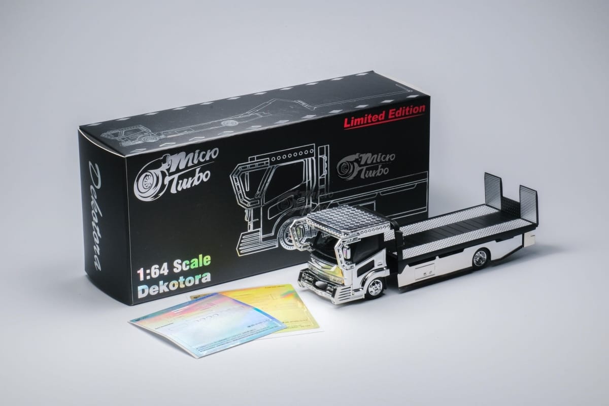 Microturbo 1:64 Chrome Silver Dekotora - Tow Truck – Black Ice Diecast