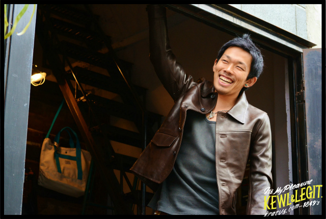 GANGSTERVILLE 30'S CAR COAT - COW HIDE - レザーカーコート