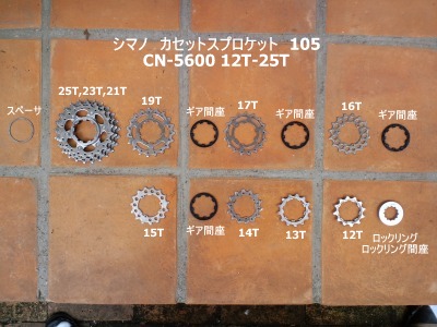 スプロケットの構造 - SHIMANO CS-5600 12T-25T | takkieとロード