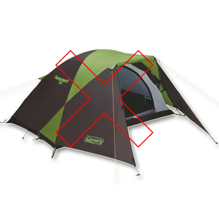 コールマン コンパクトツーリングテントSTを無加工でアルミポール化し