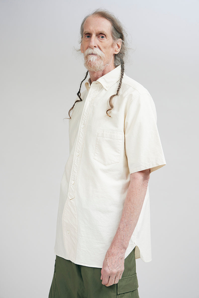 ナイジェルケーボン ブリティッシュオフィサーズシャツ アイボリー48