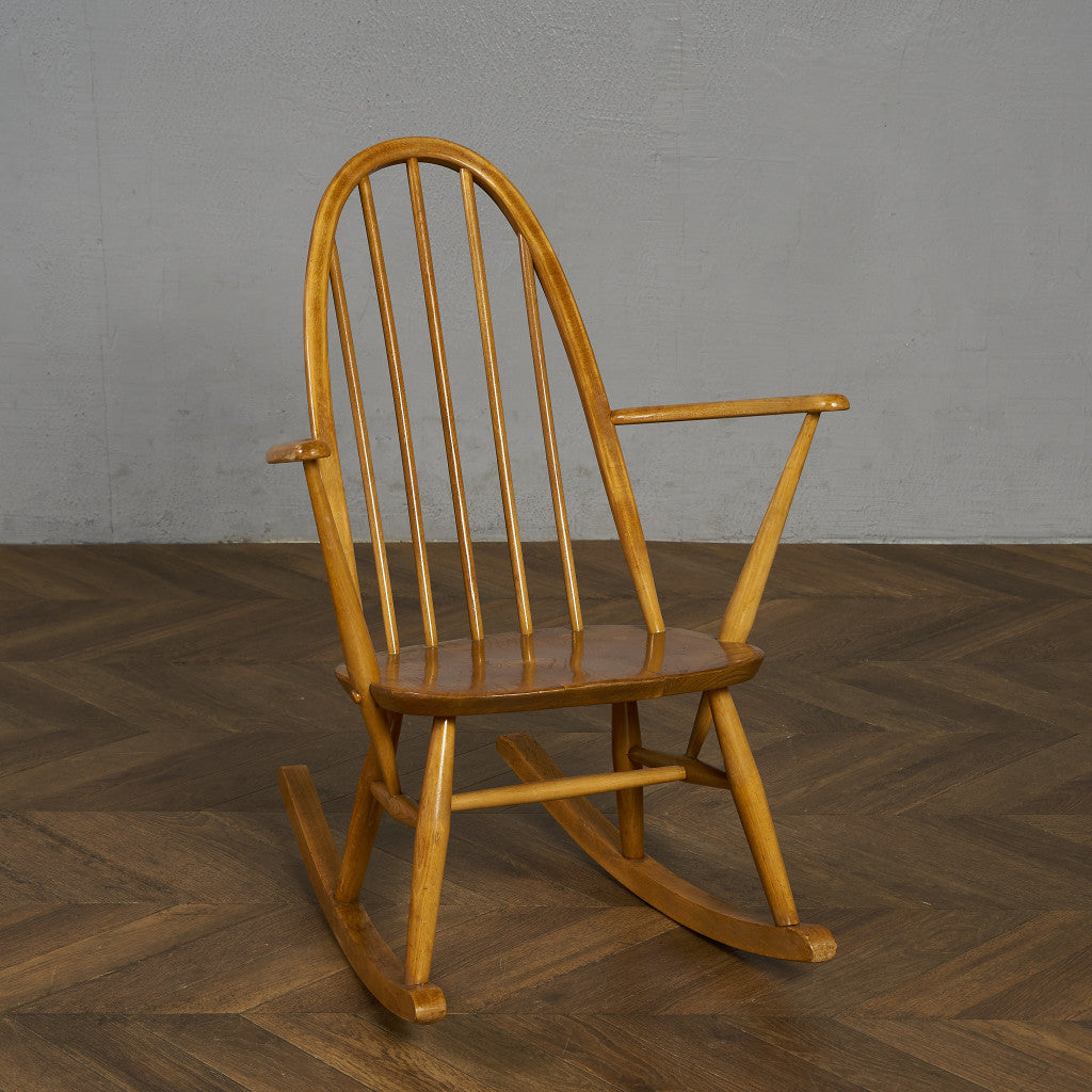 アーコール ERCOL ヴィンテージ クエーカー ロッキングチェア ブルー