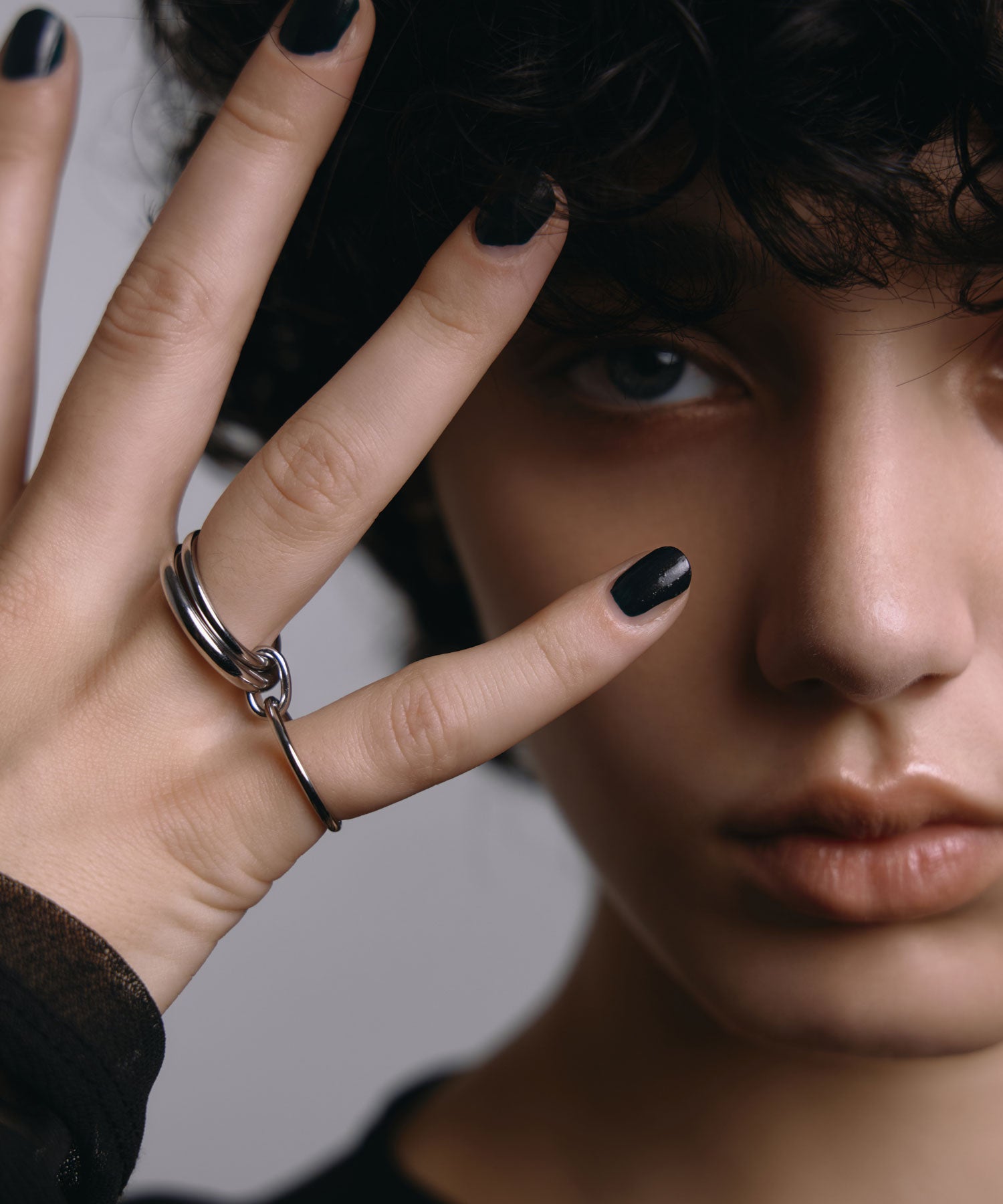 シルバー]トリプルコネクトリング