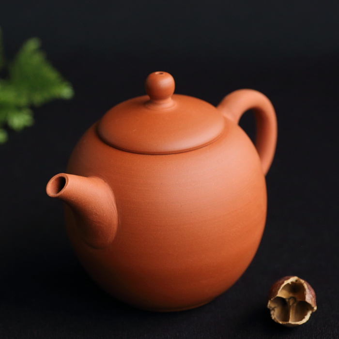 伊藤成二 朱泥茶壷 満容量170ml 作家もの常滑焼ティーポット 日本茶