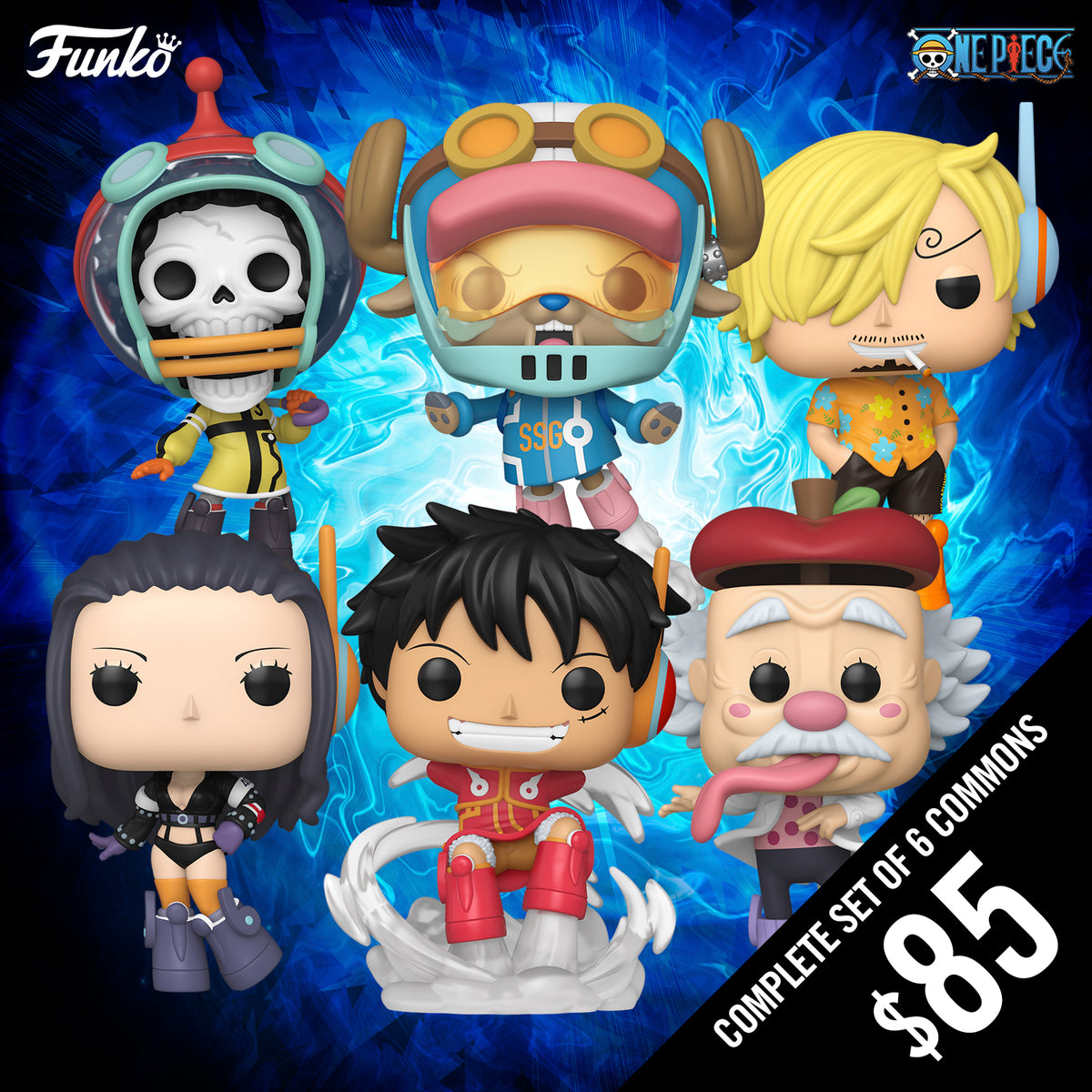 Pre-Order: Funko Pop! One Piece S12: Complete set of 6 Commons