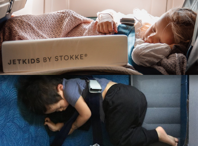 飛行機で子供のベッド】フットレスト型フライトットとケース型ジェット
