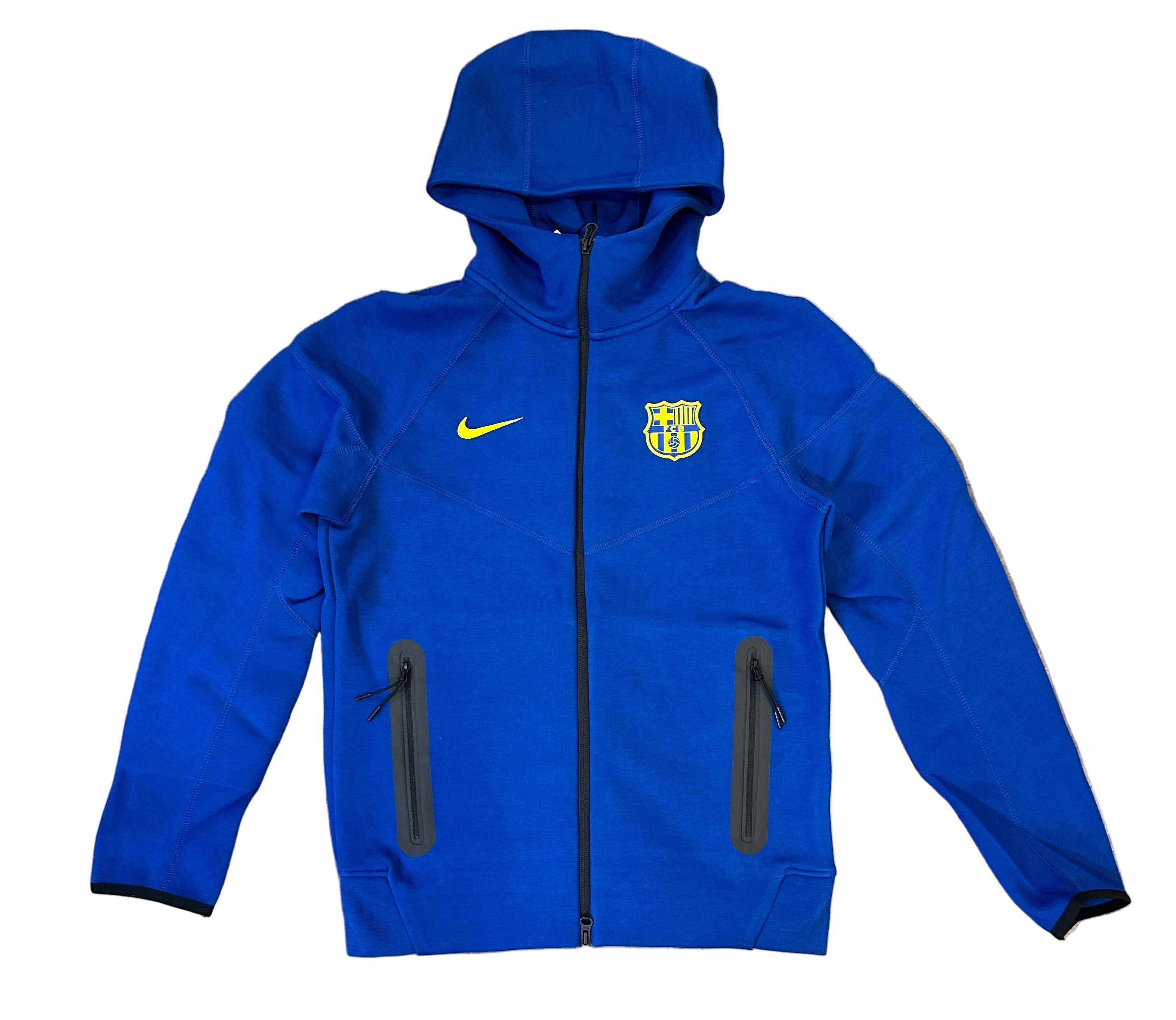 Nike FC Barcelona Tech Fleece SE Jacket-Gym Blue/Opti Yellow
