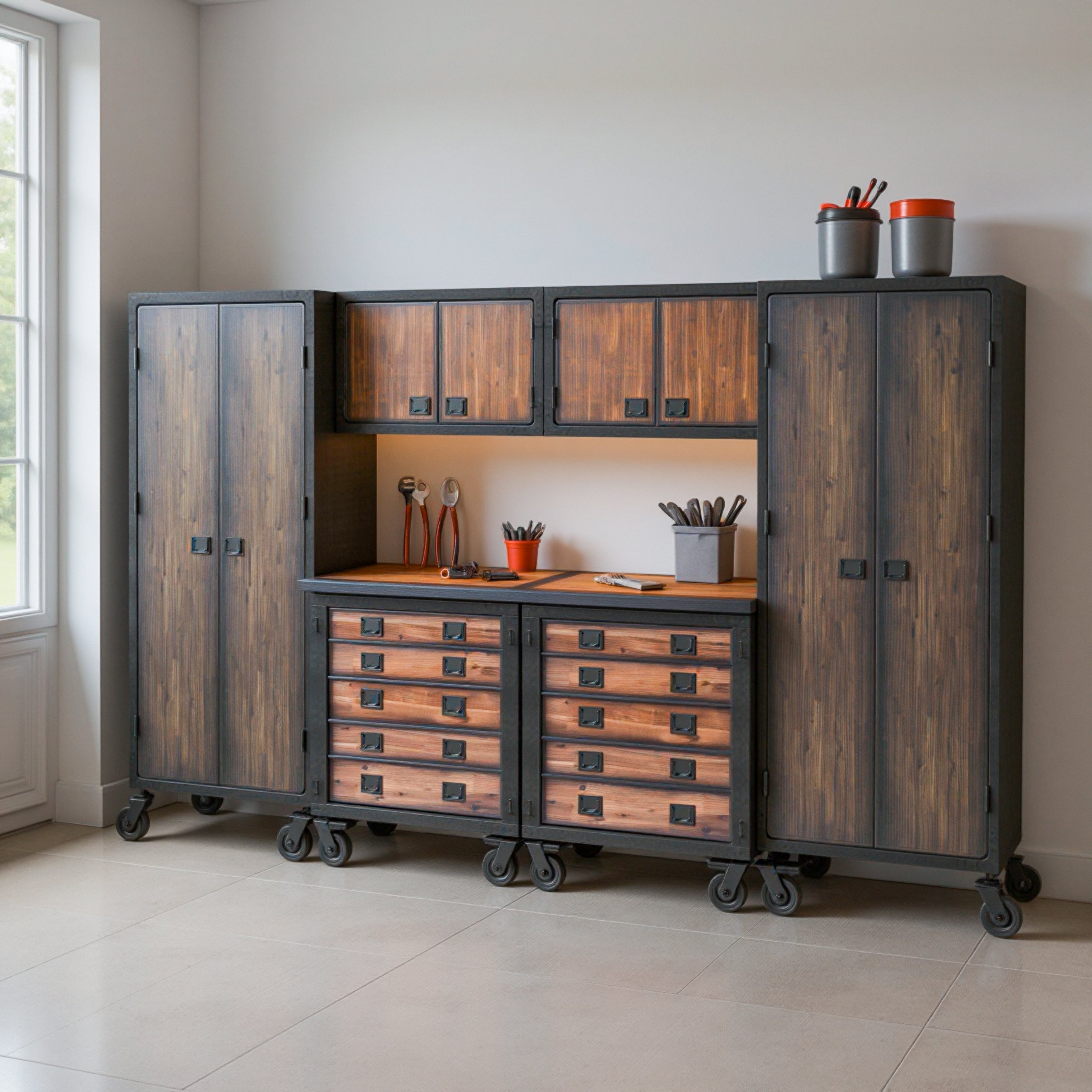 Duramax 6-Piece Garage Storage Combo Set with Tool Chests, Wall Cabine