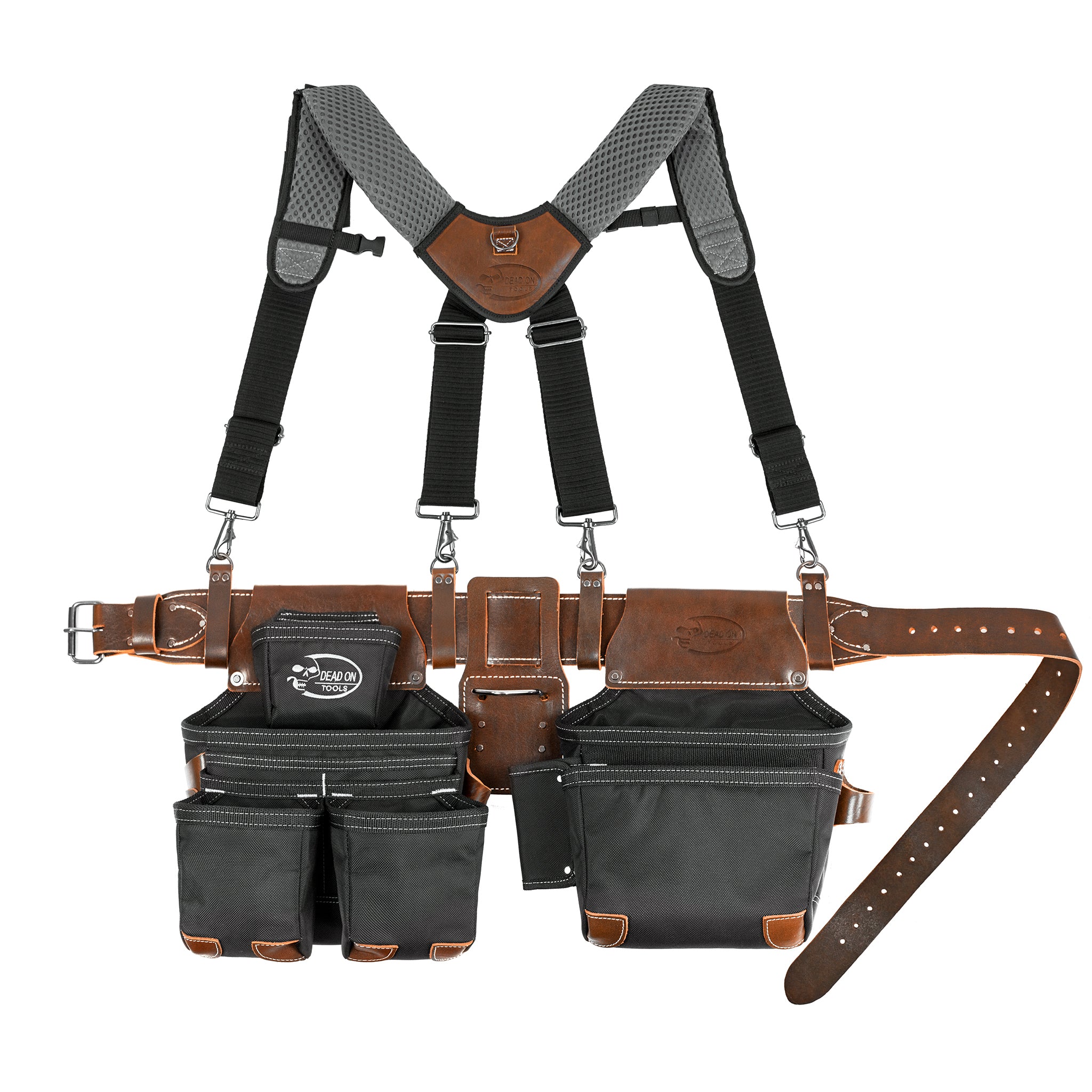 Leather Hybrid Tool Belt with Suspenders