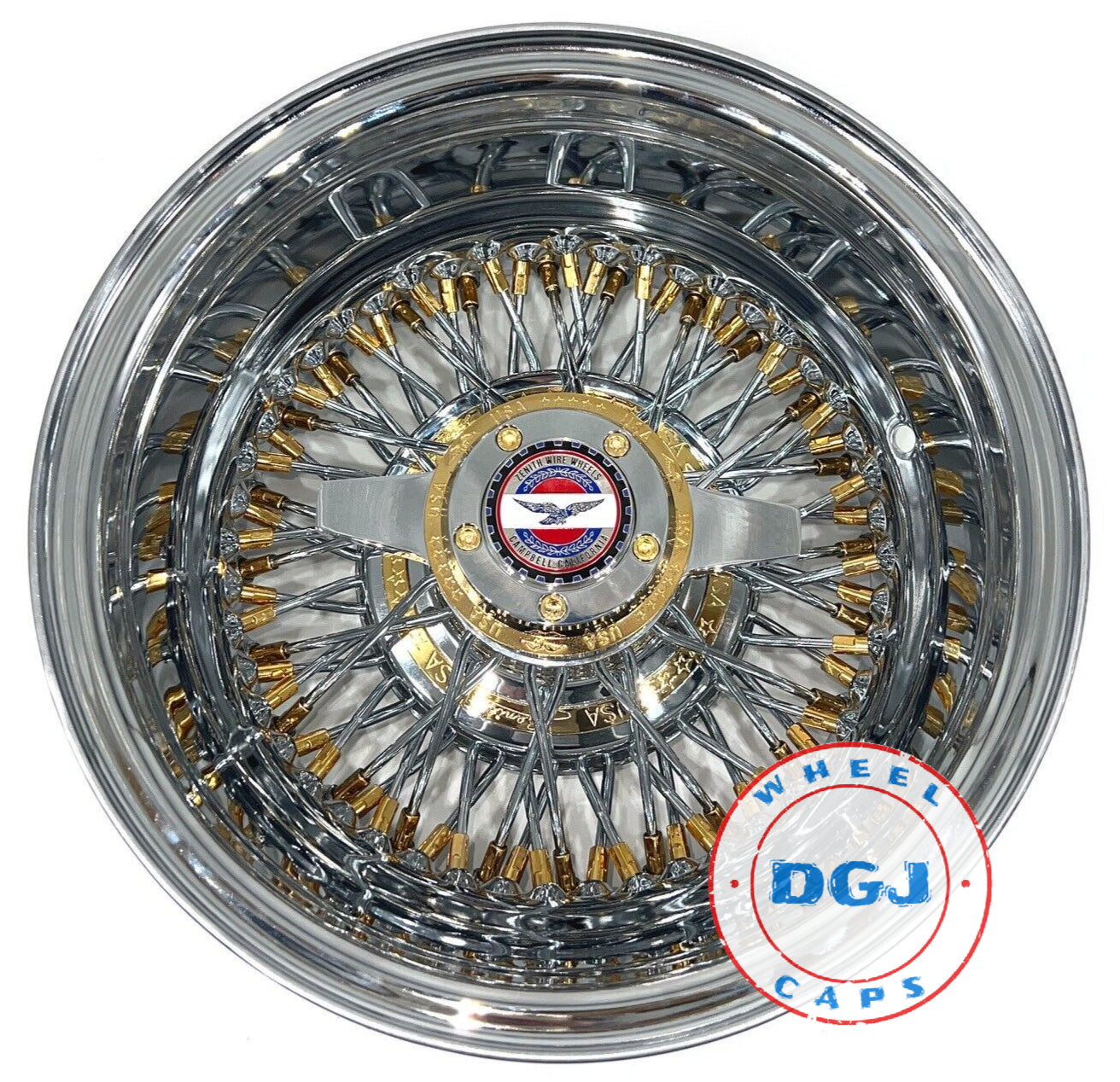 Zenith Style 14x7 Rev 72 Cross Lace Gold Nipples & Hub Ring