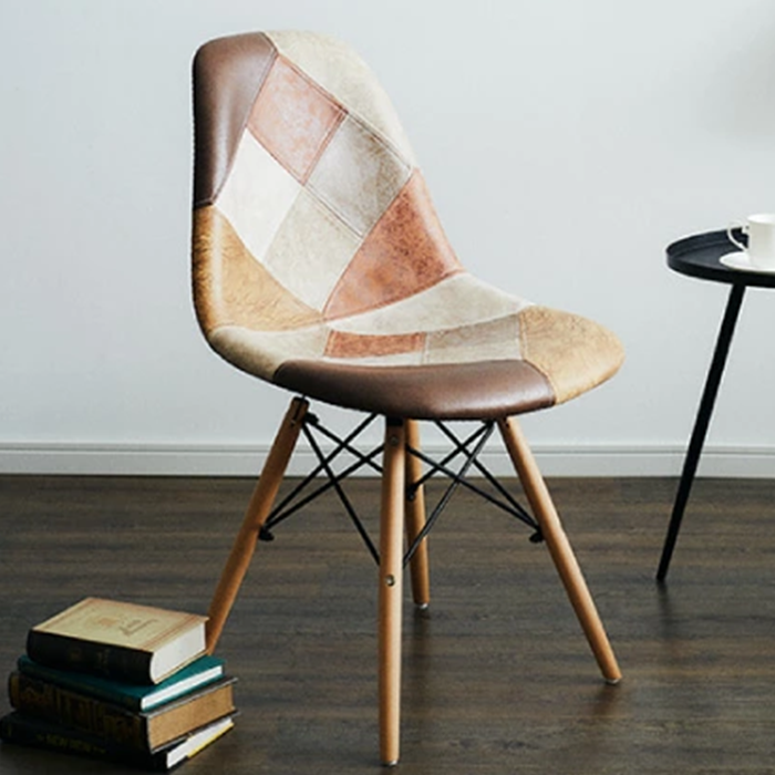 イームズチェア デザイナーズ シェルチェア パッチワーク 布張り
