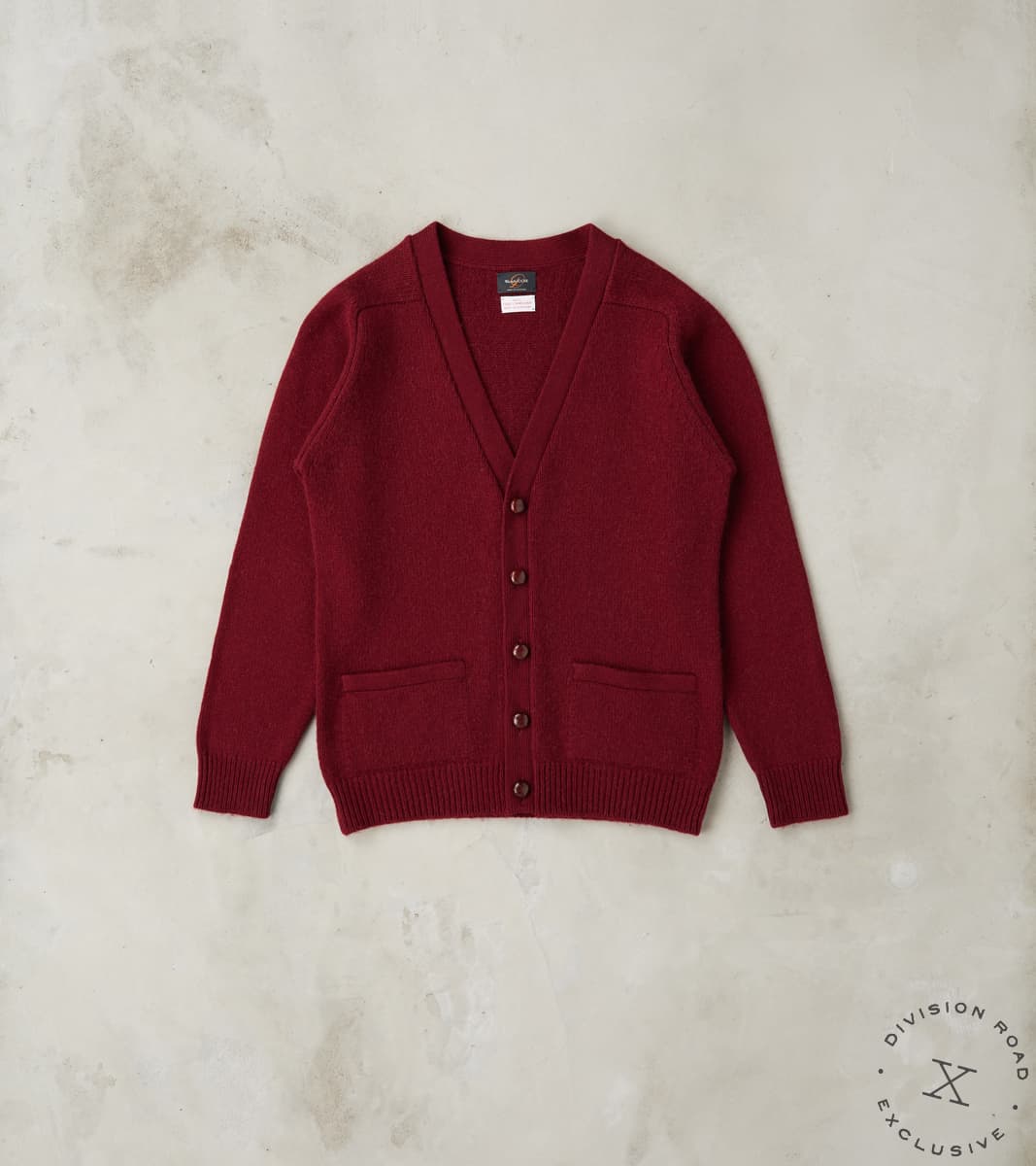 William Lockie x DR Berkshire Camelhair Cardigan - Bordeaux