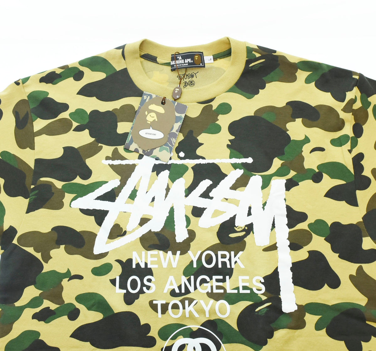 ア ベイシング エイプ A BATHING APE STUSSY ステューシー 迷彩柄 半袖