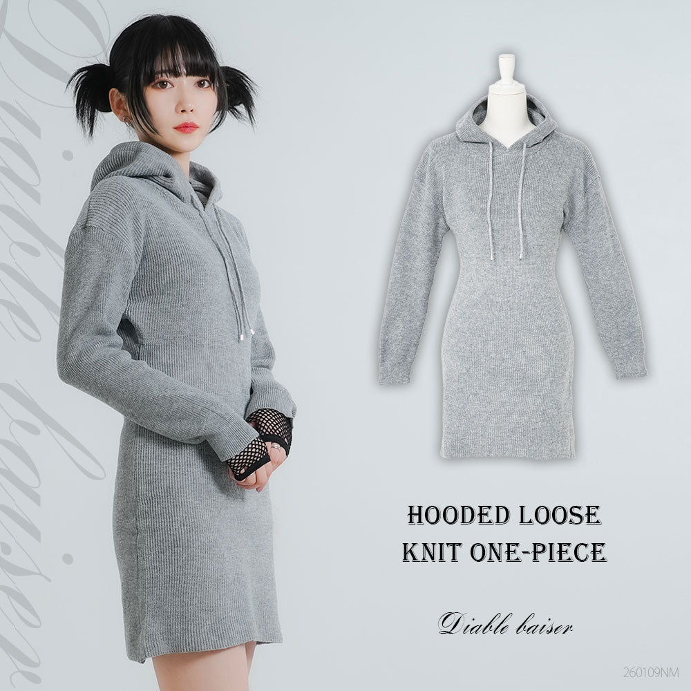 フードゆるピタニットワンピース – レディースファッション通販の夢