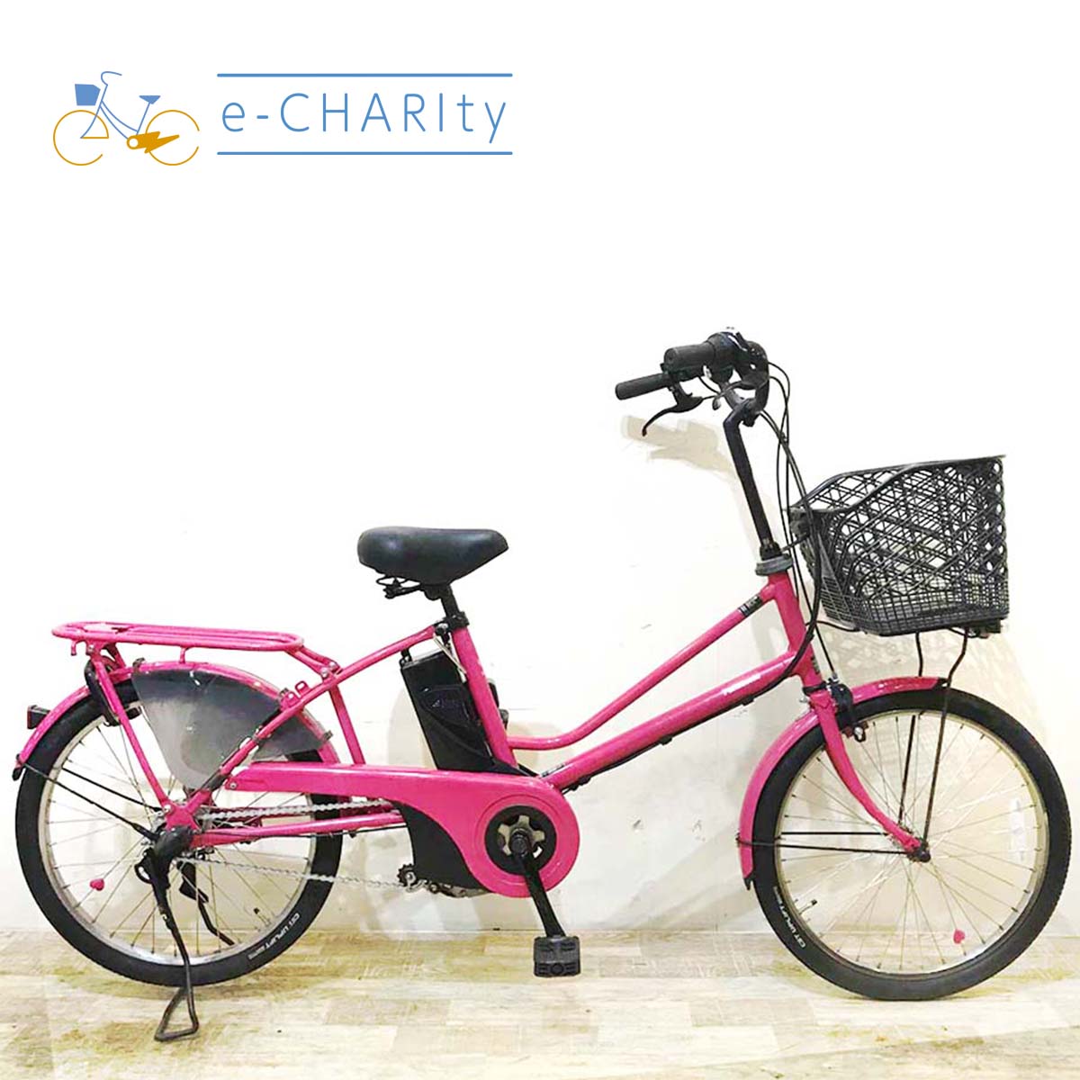 中古電動自転車 パナソニック LALA 5 mini ララ 5ミニ ピンク 20