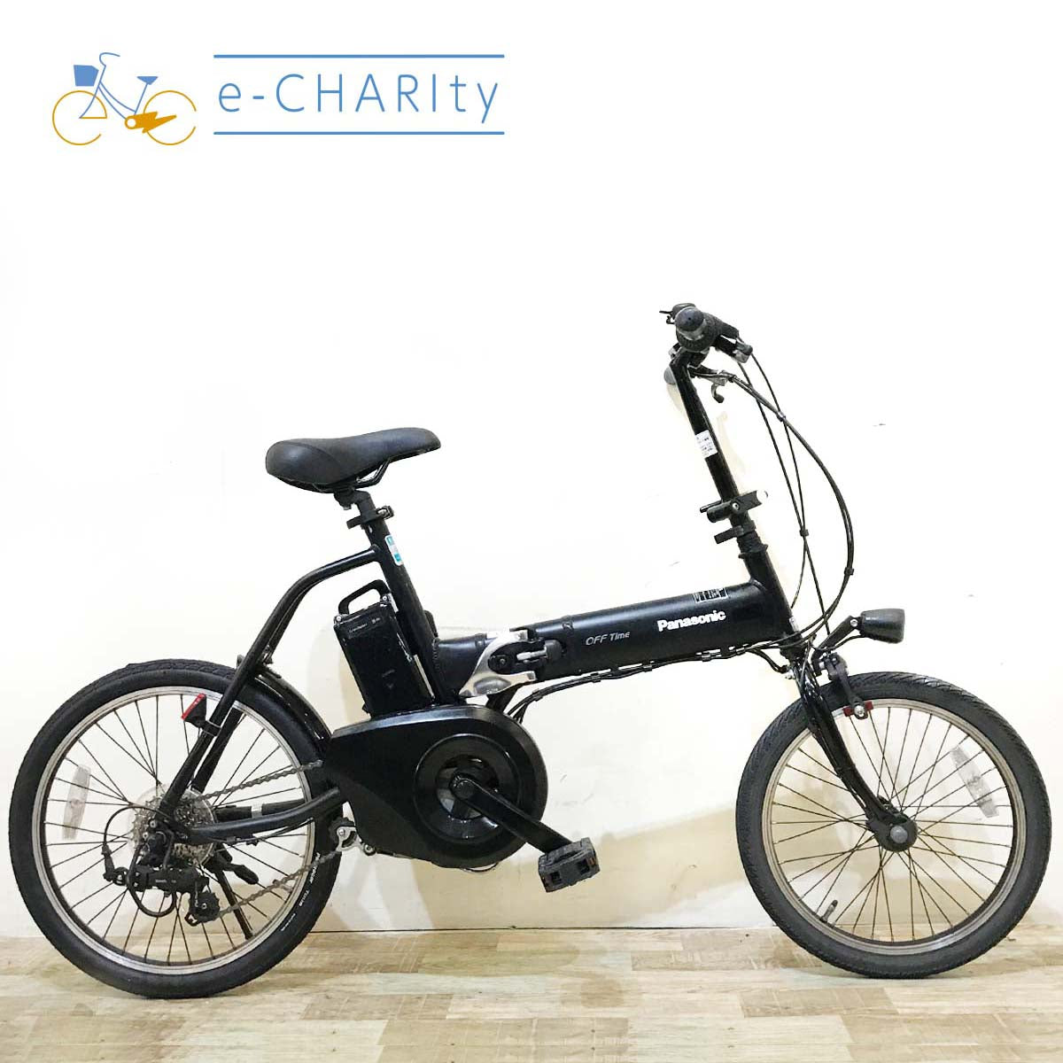折りたたみ パナソニック オフタイム ブラック 前18×後20インチ KV105