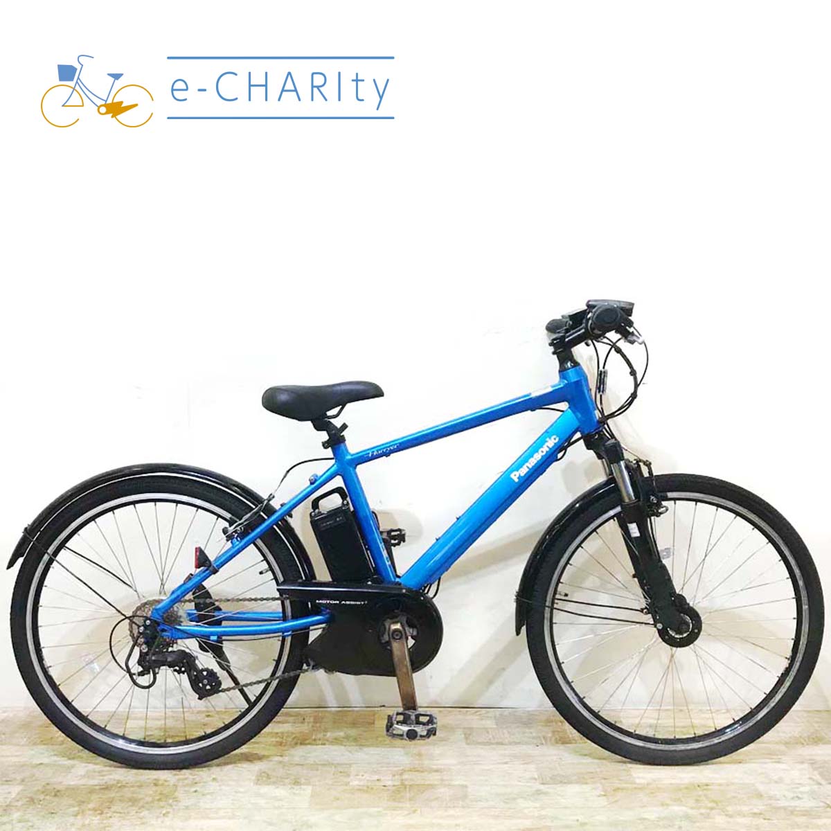 中古電動自転車 パナソニック ハリヤ ブルー 26インチ KY127 – e-CHARIty