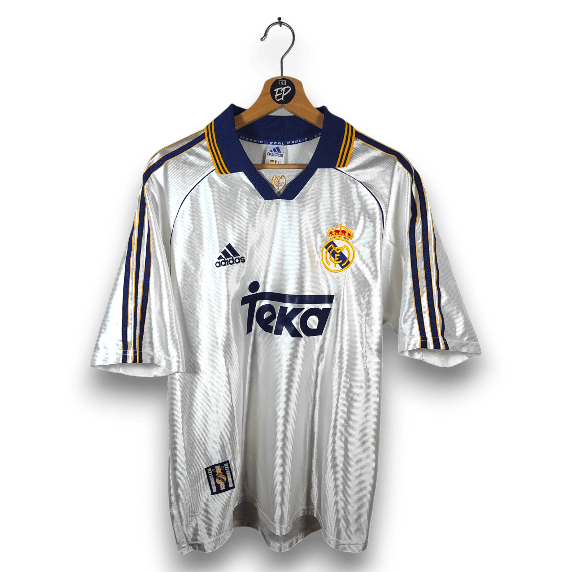 1998-00 Real Madrid Home Shirt Mijatovic #8 - 8.5/10 - (M