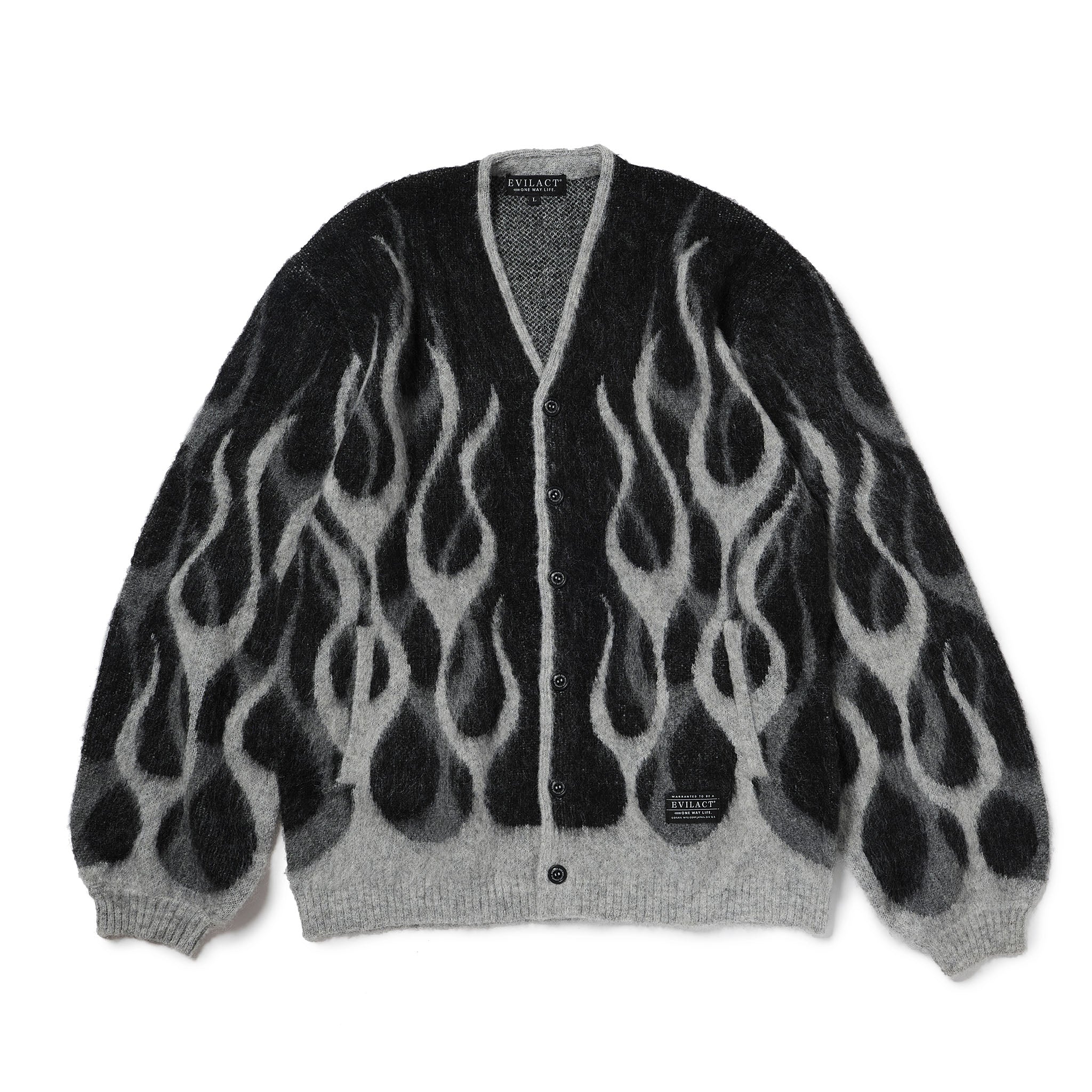 EVILACT FLAMES MOHAIR CARDIGAN black | EVILACT (イーブルアクト