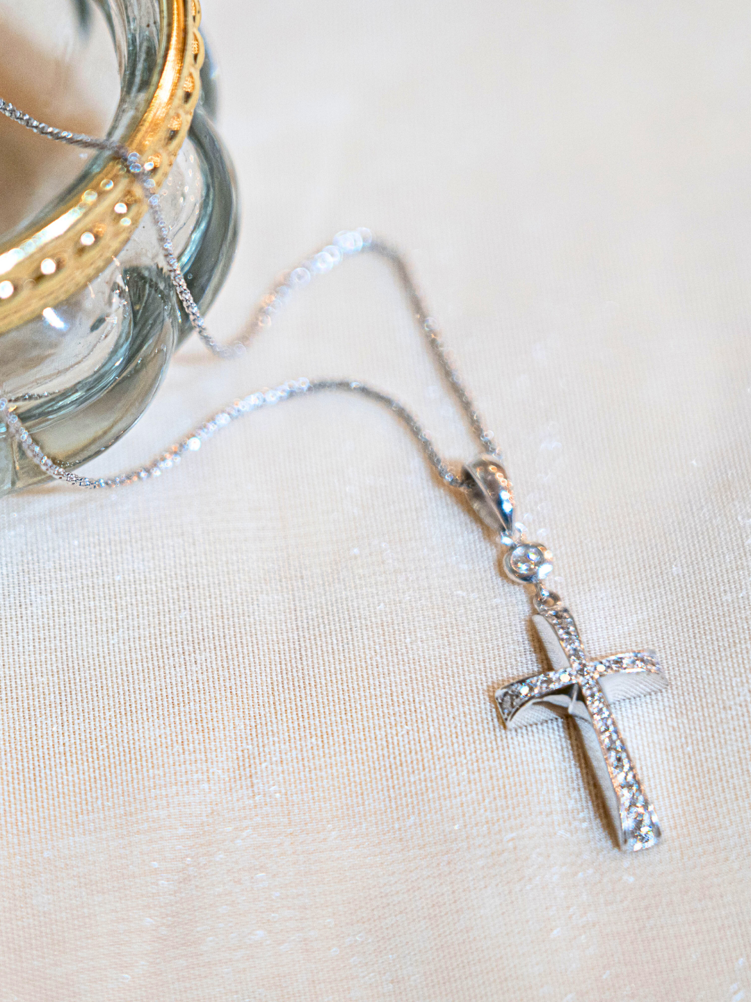 K18・立体ダイヤクロスペンダントトップ – ex'position