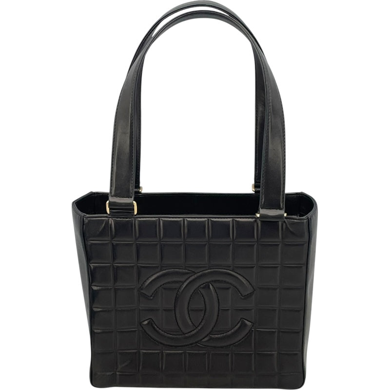 シャネル CHANEL チョコバー トートバッグ A17809 ブラック GD金具