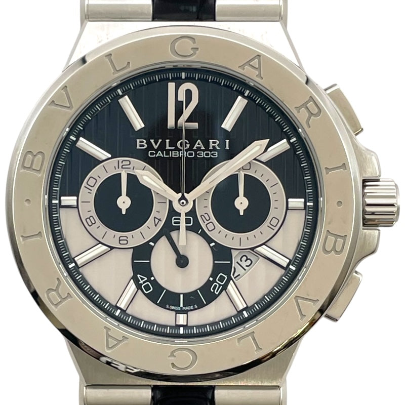 ブルガリ BVLGARI ディアゴノ カリブロ303 クロノグラフ DG42BSLDCH