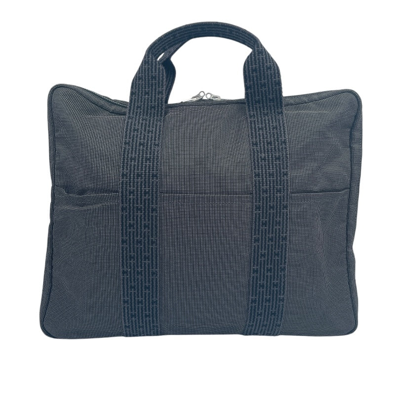 エルメス HERMES エールライン ブリーフケース グレー ナイロン