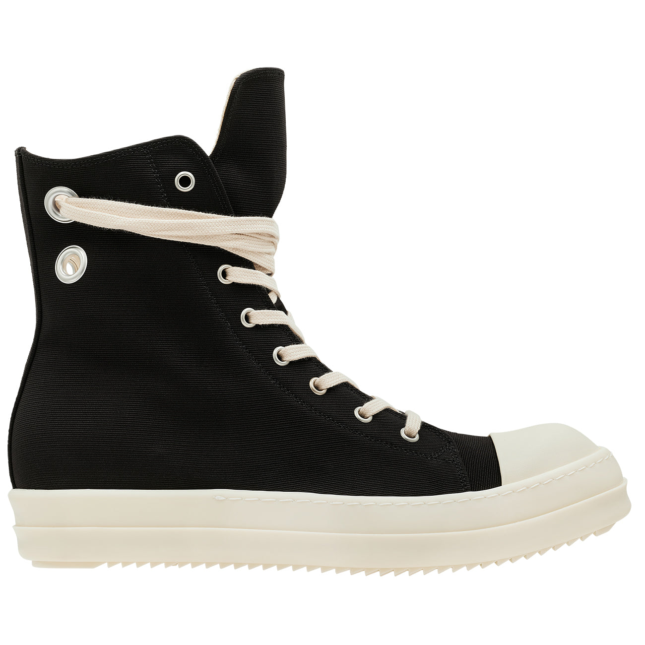 HI CUT SNEAKERS WITH EYELET BLACK - RICK OWENS DRKSHDW(リック