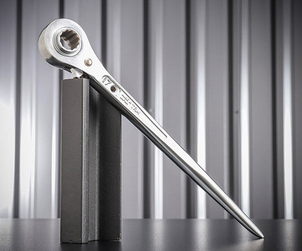トップ工業 鉄骨ラチェットレンチ 17×21mm シノ付 日本製 極厚×総磨き