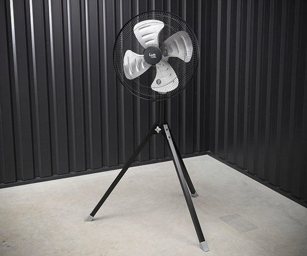 TRUSCO 全閉式工場扇 ルフトハーフェンスタンドタイプ 高耐久