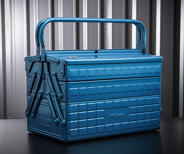 TRUSCO トラスコ 3段式工具箱 352x220x343 ブルー GT-350-B