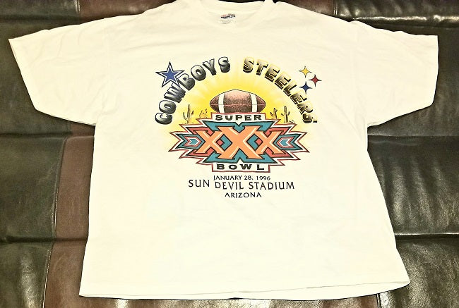 DALLAS COWBOYS VS PITTSBURGH STEELERS SUPER BOWL XXX 1996 T-Shirt