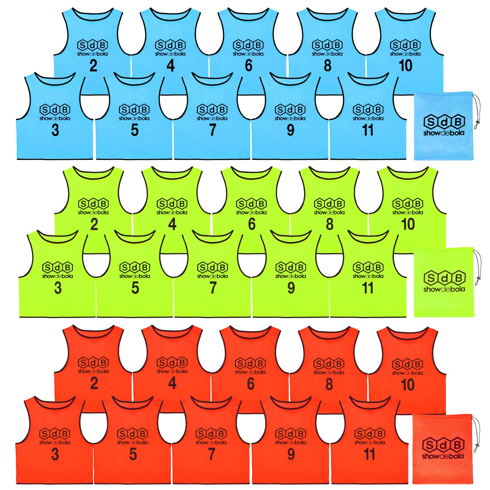 Show de Bola サッカー 大人 ジュニア ビブス10枚セット