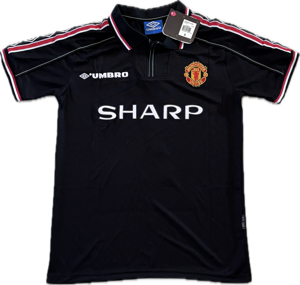 Vintage David Beckham #7 Manchester United 98/99 Umbro Black Short