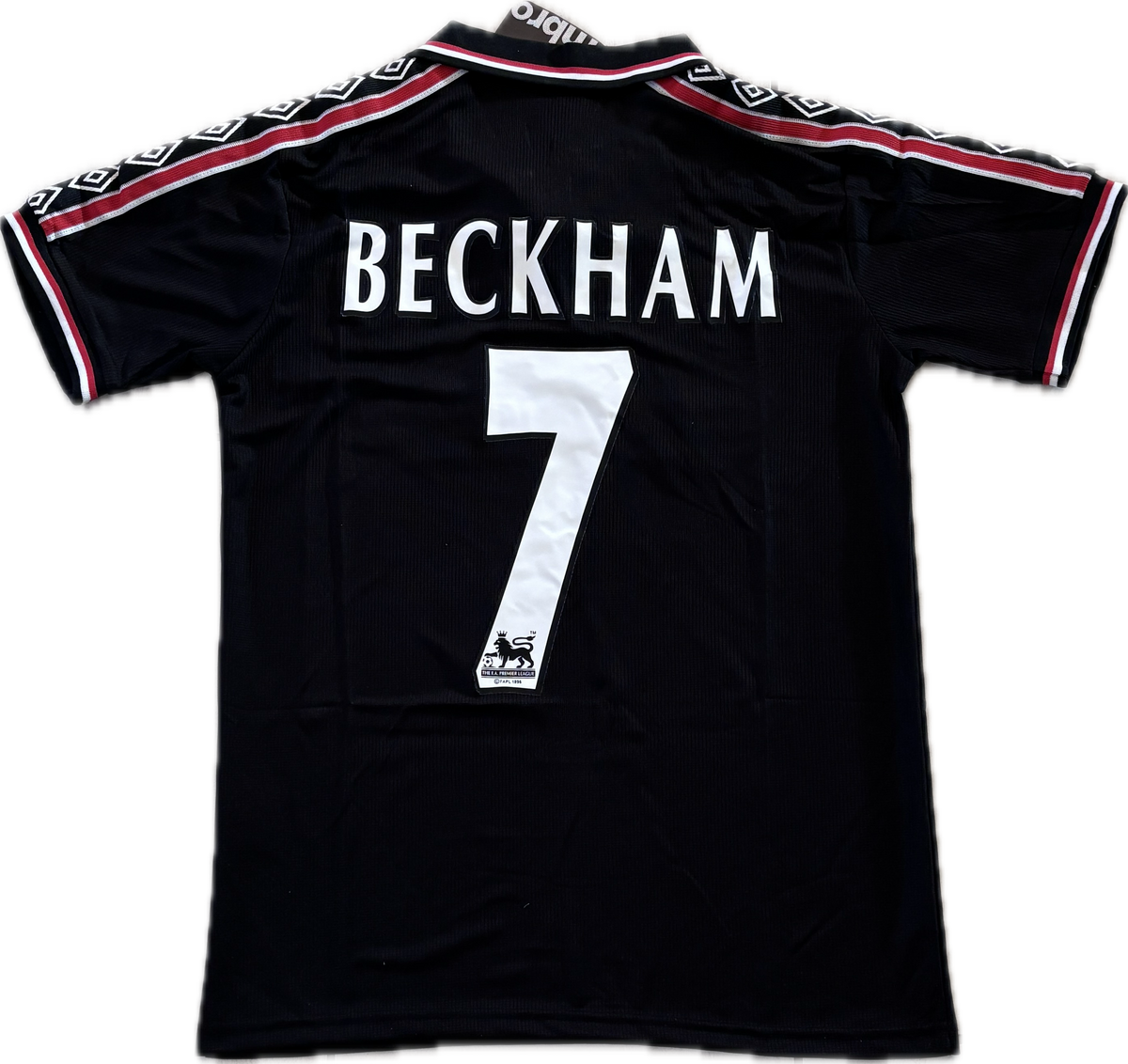 Vintage David Beckham #7 Manchester United 98/99 Umbro Black Short