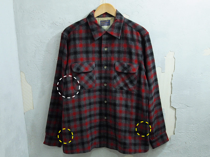 50's PENDLETON ウール チェックシャツ ネルシャツ ペンドルトン