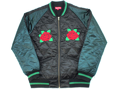 Supreme 'Quilted Satin Bomber'キルテッドサテンボンバー ジャケット