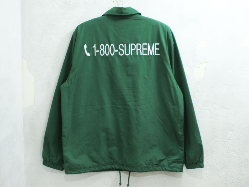 Supreme '1-800 Coaches Jacket'コーチジャケット 緑 グリーン M