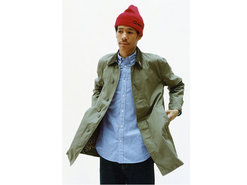 Supreme 'Leopard Lined Trench Coat'レオパード トレンチコート M