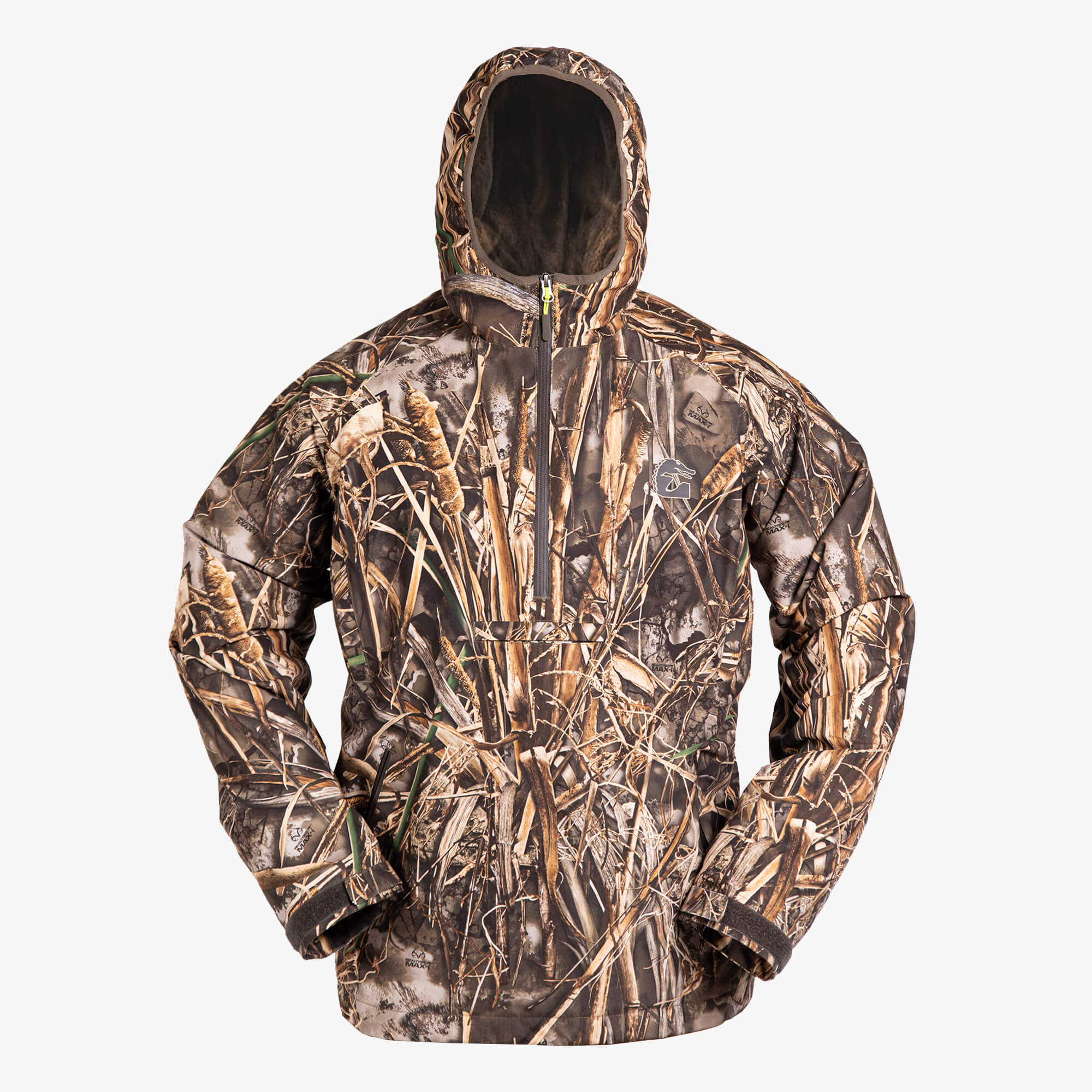 Waterproof 1/2 Zip Bog Hoodie | Mens - Realtree Max-7 – Gator Waders
