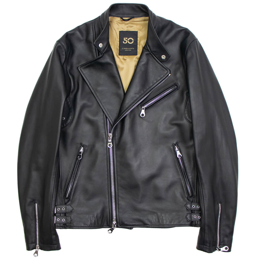 CINQUANTA（チンクワンタ）STAND COLLAR DOUBLE RIDERS スタンドカラー