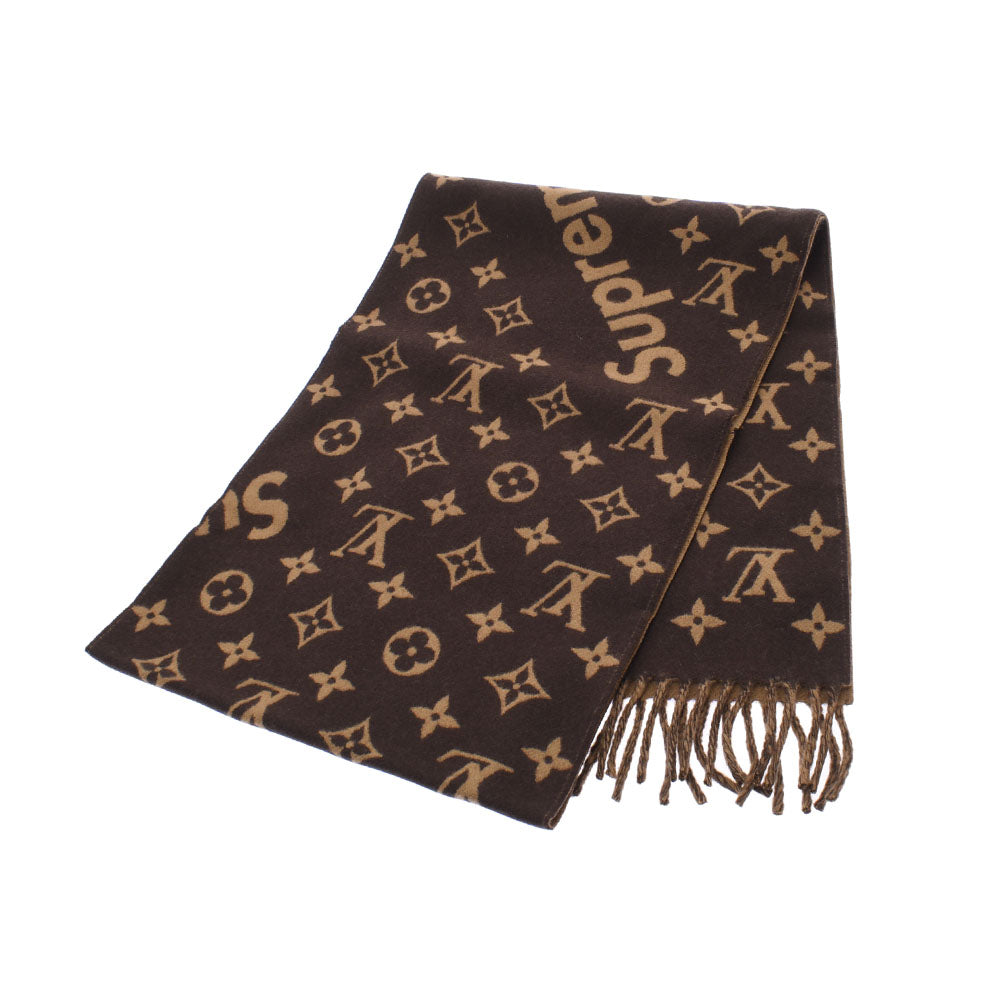 ルイヴィトンSupreme コラボ 茶/ベージュ ユニセックス マフラー