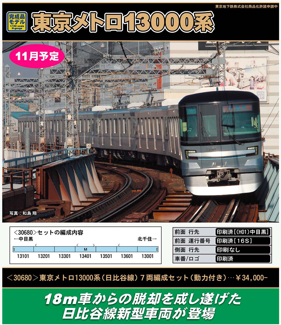 試作品情報】東京メトロ13000系 « GM通信